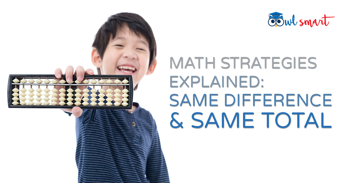 Math Strategies Explained Same Difference  Same Total